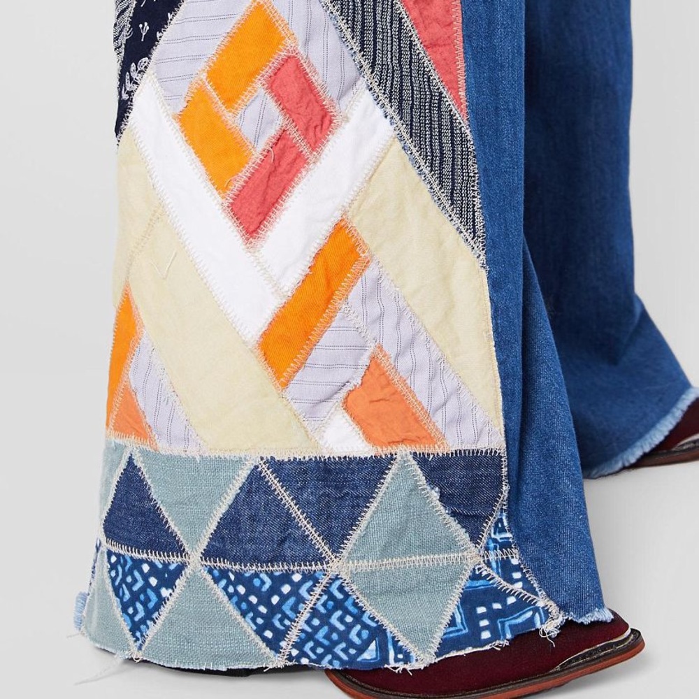 Free People NWT Patchwork Stick by Your Side Jeans - Picture 6 of 8